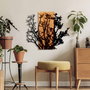 Wallity About Dry Grasses - Escultura de pared en Nogal y Negro